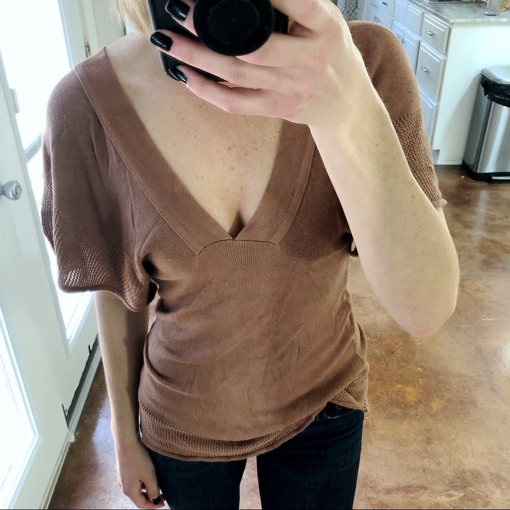 Dolce Vita Cape Sleeve V-Neck Sweater